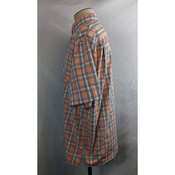 VTG Jos. A. Bank Plaid Shirt Men's Size XL Button Down Pastel Short Sleeve Shirt - Picture 3 of 10